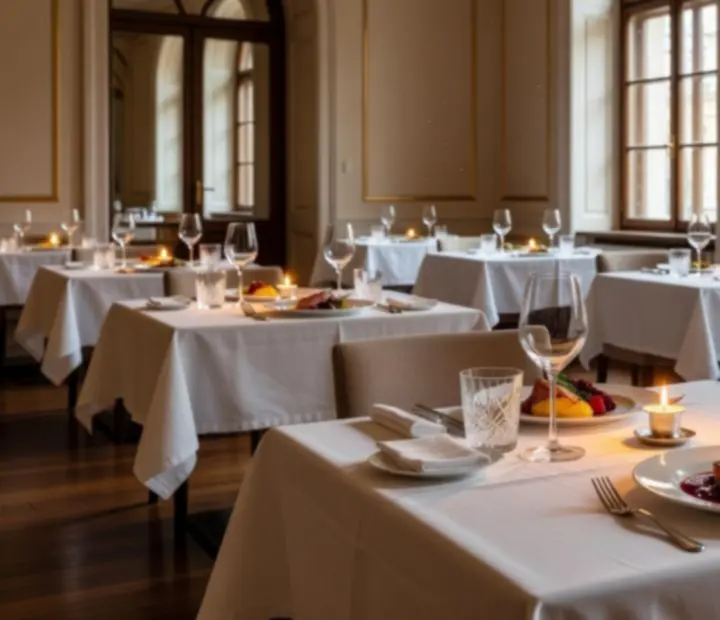 Elegancki stół w restauracji Wonderstar s. r. o. podczas wieczoru tematycznego
